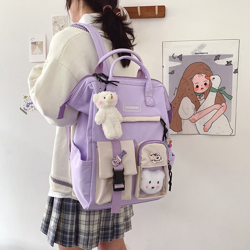 Large Capacity Backpack Female Waterproof Cute Schoolbag