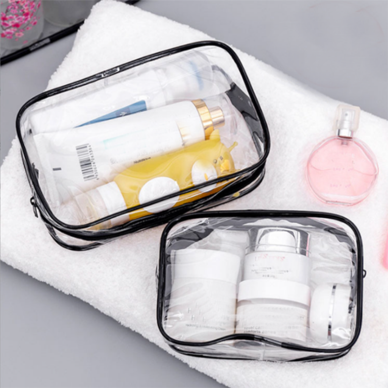 Transparent Cosmetic Bag PVC Women Zipper Clear Makeup Bags
