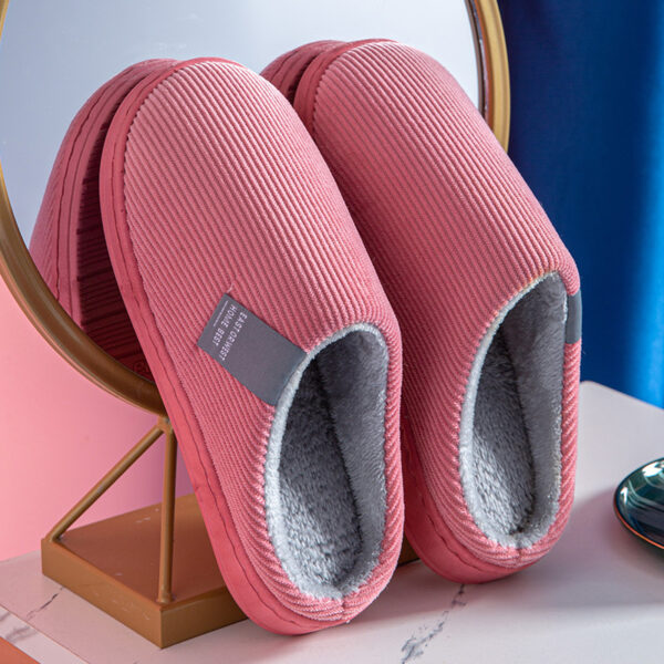 Winter Warm Cotton Slippers Women Men Home Shoes