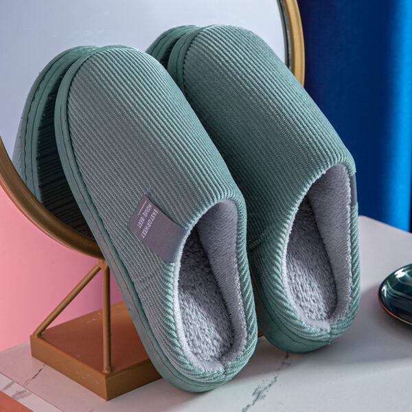 Winter Warm Cotton Slippers Women Men Home Shoes