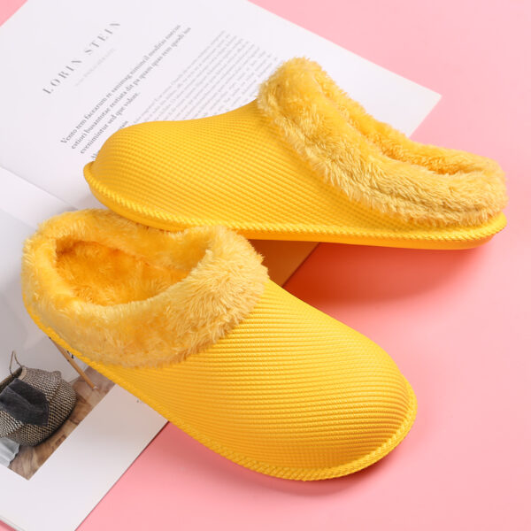 New Winter Men Fur Home Slippers,women Waterproof