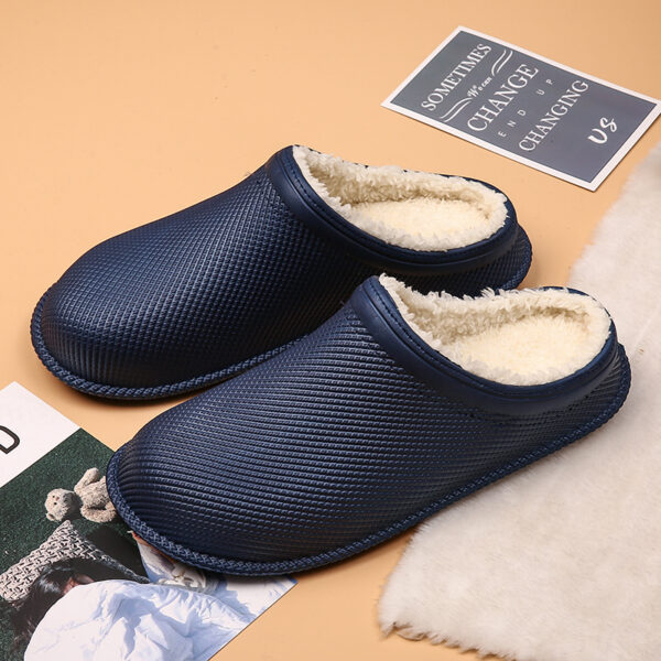 New Winter Men Fur Home Slippers,women Waterproof