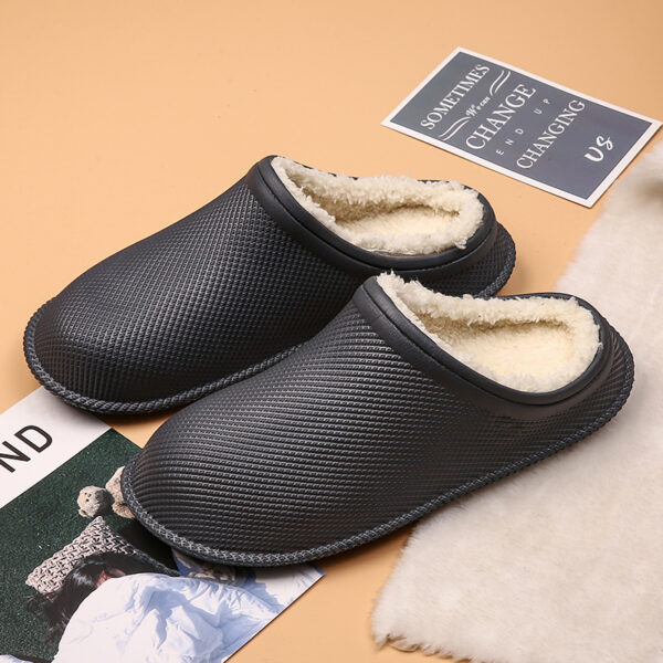 New Winter Men Fur Home Slippers,women Waterproof