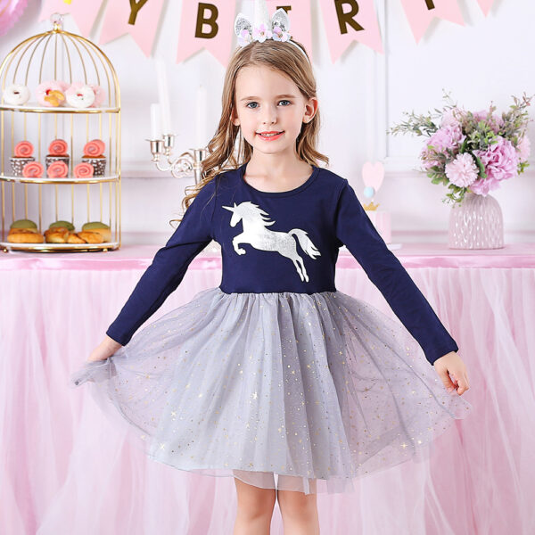 Kids Autumn Winter Dresses for Girls Star