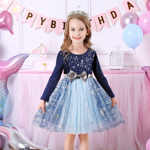 Kids Autumn Winter Dresses for Girls Star