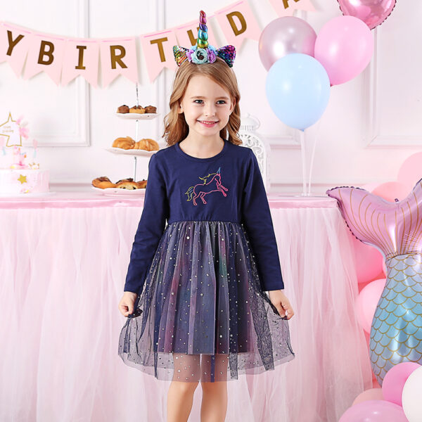 Kids Autumn Winter Dresses for Girls Star