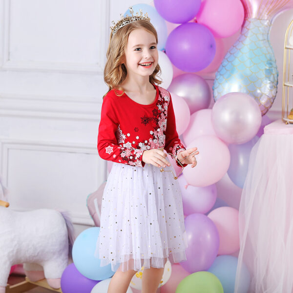 Kids Autumn Winter Dresses for Girls Star