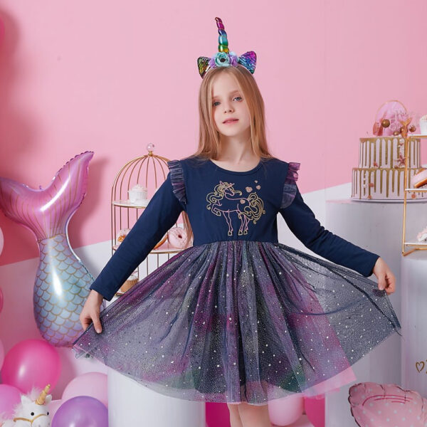 Kids Autumn Winter Dresses for Girls Star