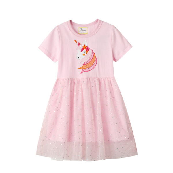 Children Costume Princess Birthday Clothing Unicorn Light Tulle Dresses