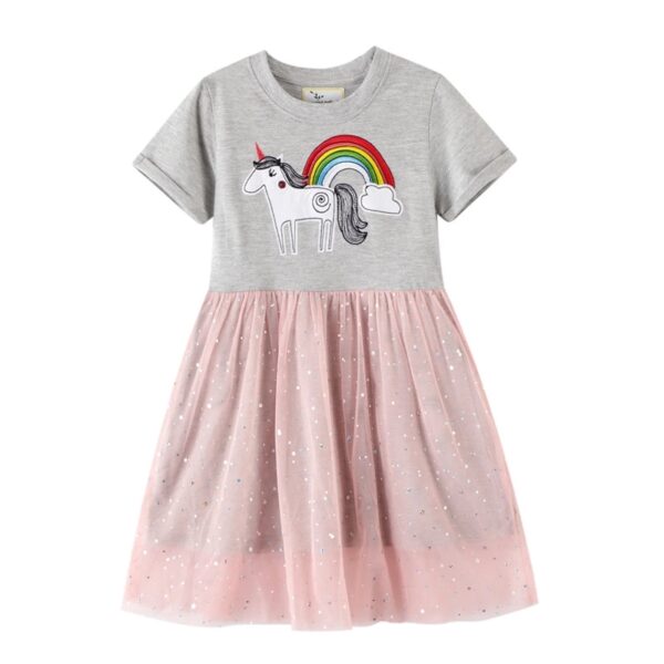 Children Costume Princess Birthday Clothing Unicorn Light Tulle Dresses