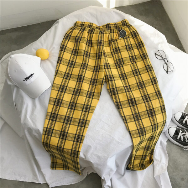 Ladies Harajuku Plaid Pants For Women w2