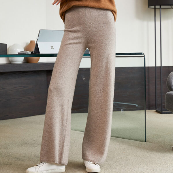 Soft Waxy Comfortable High-Waist Knitted Wool Pants Tuose