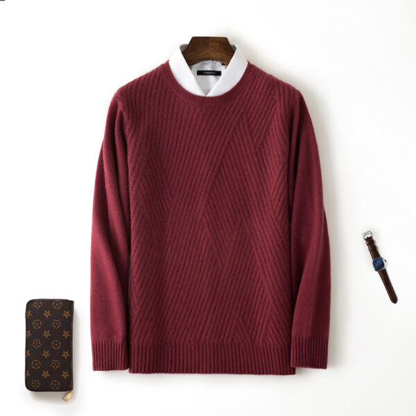 Men’s Thickening Solid Color Men Pullover Cashmere Sweaters