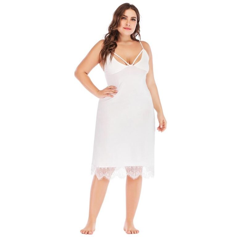 Sexy Casual V Neck Dress 4xl Plus Size Women's Sleepwear Pajama Nightgowns