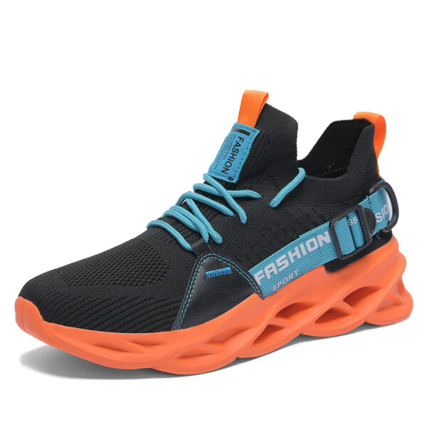 Sneakers Men Shoes Breathable Male Running Shoes - Black Orange