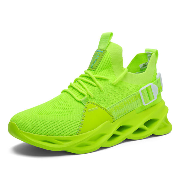 Sneakers Men Shoes Breathable Male Running Shoes - Fluorescent Green