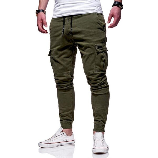 Men Pants Thin Casual Jogger Pants Streetwear Cargo Pants Men’s Multi-pockets Trousers Fitness Gyms Sweatpants Mens