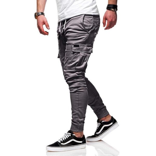 Men Pants Thin Casual Jogger Pants Streetwear Cargo Pants Men’s Multi-pockets Trousers Fitness Gyms Sweatpants Mens