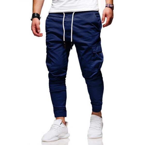 Men Pants Thin Casual Jogger Pants Streetwear Cargo Pants Men’s Multi-pockets Trousers Fitness Gyms Sweatpants Mens