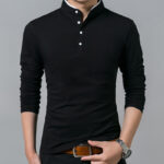 spring-mens-tshirt-long-sleeve-stand-basic-solid-blouse-tee-shirt-top-casual