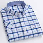 cotton-shirts-for-men-short-sleeve-summer-plus-size-plaid-shirt-striped-male-shirt