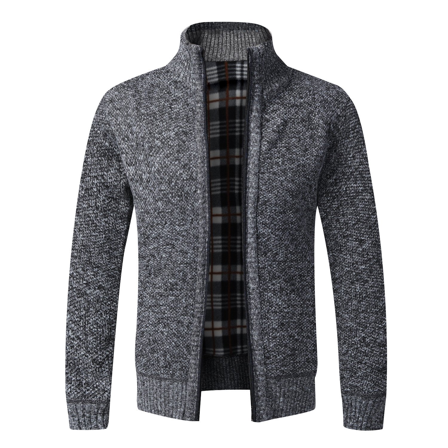 Mens Slim Fit Cardigan Zipper Sweaters Jackets