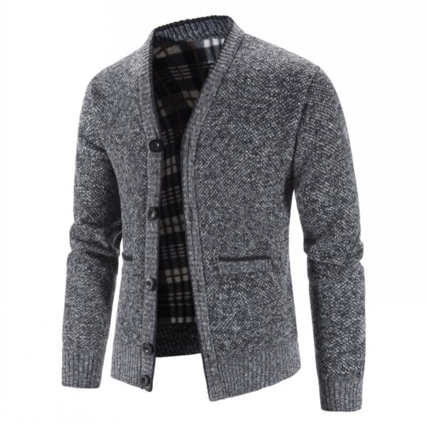 Knitted Cardigan Sweatercoats Slim Fit Mens Jackets