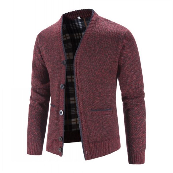 Knitted Cardigan Sweatercoats Slim Fit Mens Jackets