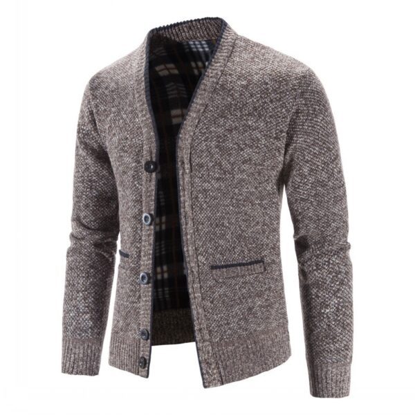 Knitted Cardigan Sweatercoats Slim Fit Mens Jackets