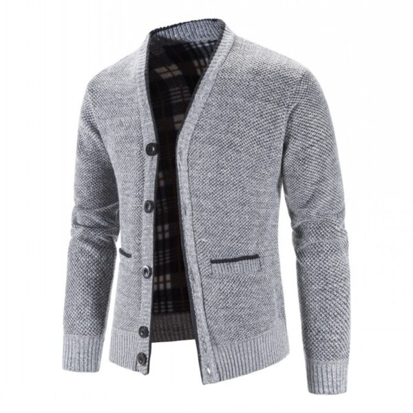 Knitted Cardigan Sweatercoats Slim Fit Mens Jackets