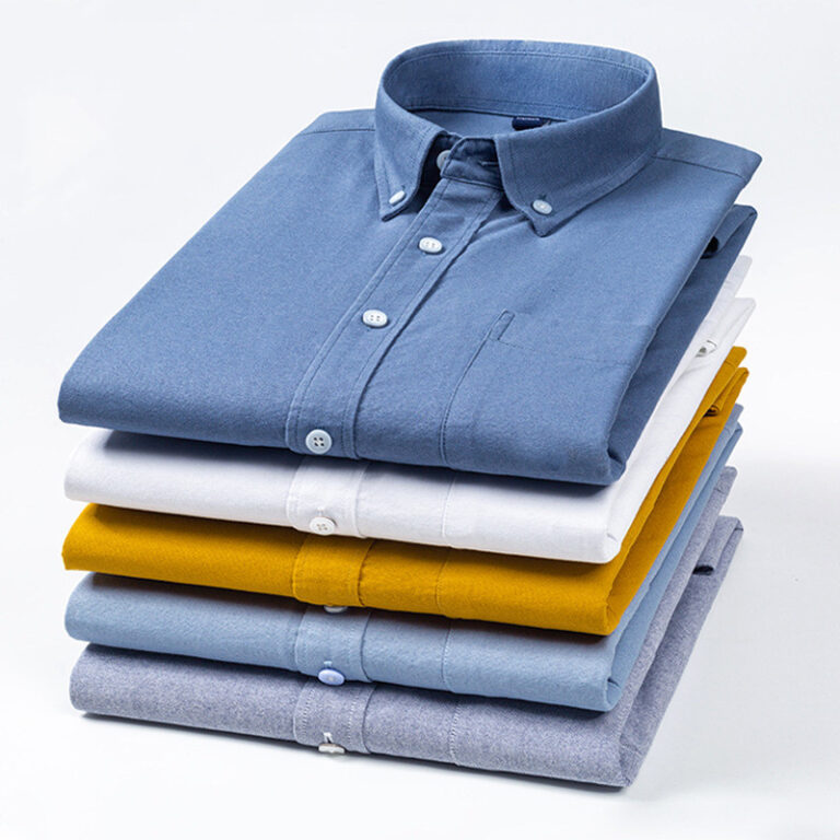High Quality Cotton Men Oxford Long-Sleeved Shirts