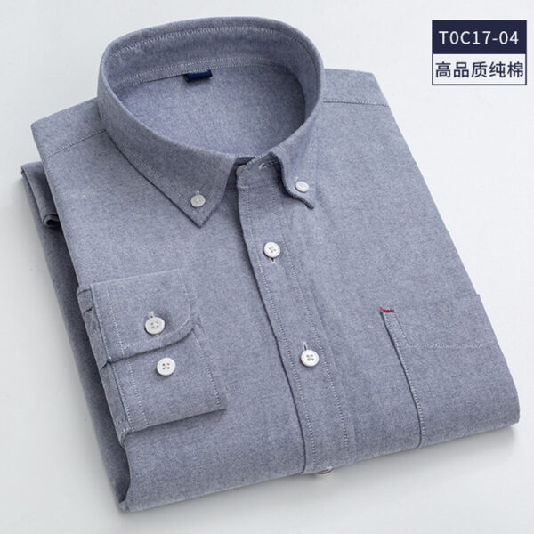 High Quality Cotton Men Oxford Long-Sleeved Shirts