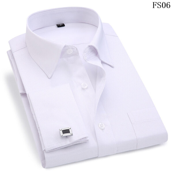 Classic Black French Cufflinks Lapel Men Shirt