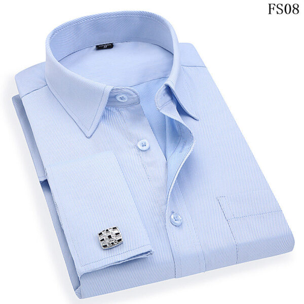 Classic Black French Cufflinks Lapel Men Shirt