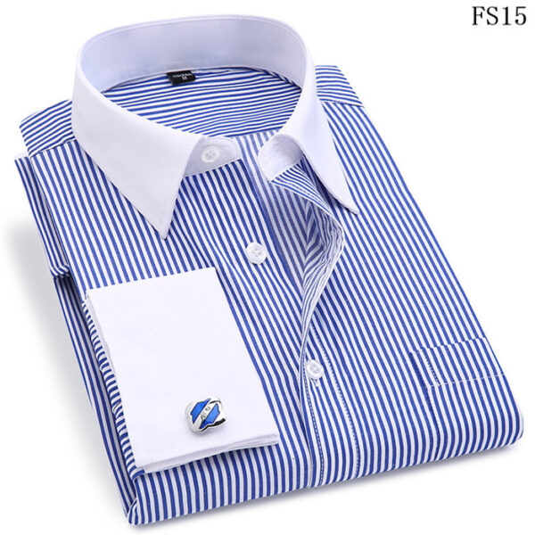 Classic Black French Cufflinks Lapel Men Shirt