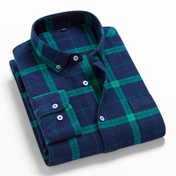 High Quality Mens Plaid Casual Long Sleeve Shirt