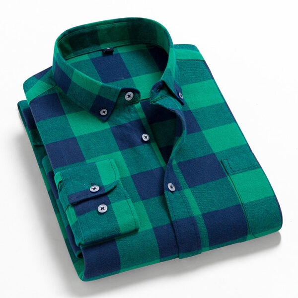 High Quality Mens Plaid Casual Long Sleeve Shirt