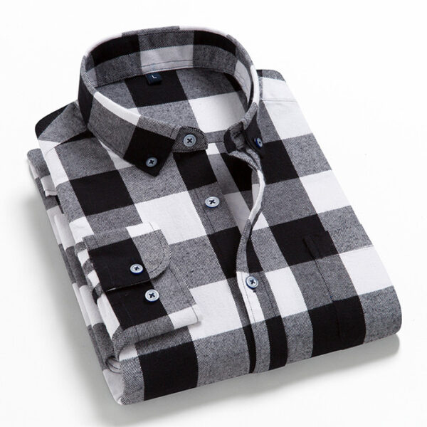 High Quality Mens Plaid Casual Long Sleeve Shirt