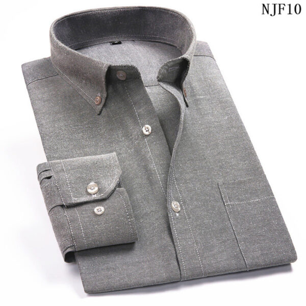 Men’s Casual Long Sleeved Slim Fit Male Shirt