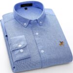 casual-pure-cotton-oxford-striped-shirts-for-men-long-sleeve-embroidery-logo-design-regular-fit-fashion-1-jpg