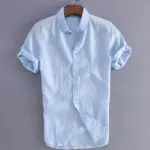 Men Dress Shirt Slim Brand Man Shirts Designer High Quality Male CHigh Quality Male Cllothing Fit Business Shirt blue