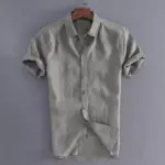 Men Dress Shirt Slim Brand Man Shirts Designer High Quality Male CHigh Quality Male Cllothing Fit Business Shirt grey