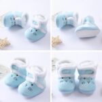 Newborn Baby Snow Boots Soft Cartoon Bear Cotton Crib Shoes Infant Toddler Warm Velvet Boots
