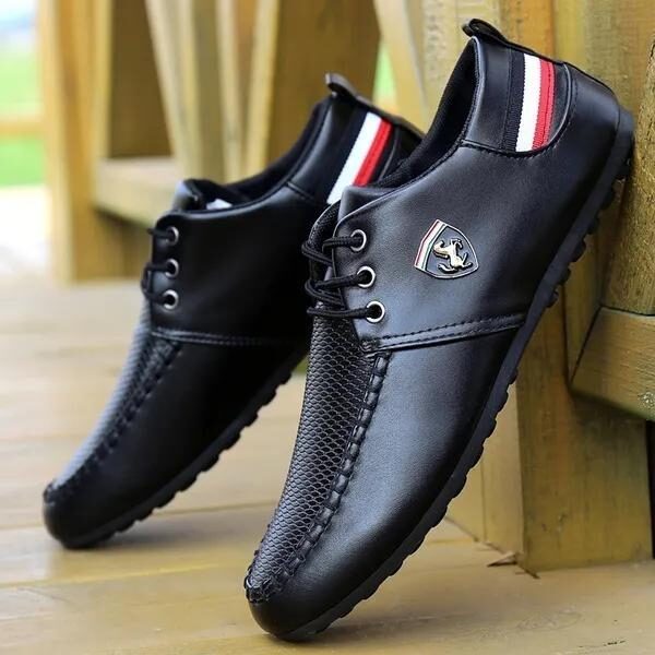 Men’s Casual Shoes Leather Shoes Comfortable Peas Shoes Loafers for Men