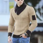 mens-sweaters-clearance-fashion-men-casual-button-long-sleeve-casual-solid-turtleneck-sweater-blouse-rollbacks-khaki