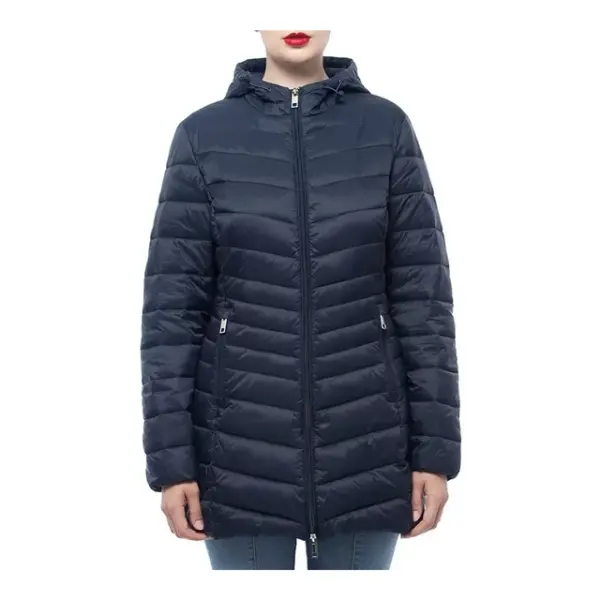 Rokka Rolla Womens Light Long-Coat Packable Puffer Jacket Dark Navy