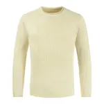 Men’s Winter Sweaters Stand Collar V-Neck, Lightweight Casual Sportswear Beige