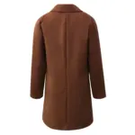 XFLWAM Womens Lapel Collar Double Breasted Pea Coat Winter Wool Blend Overcoats Long Jackets