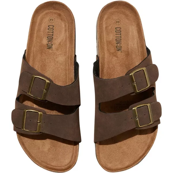 COTTON ON Men's Double Buckle Sandal