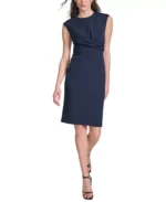 CALVIN KLEIN Women's Twist-Front Sheath Dress